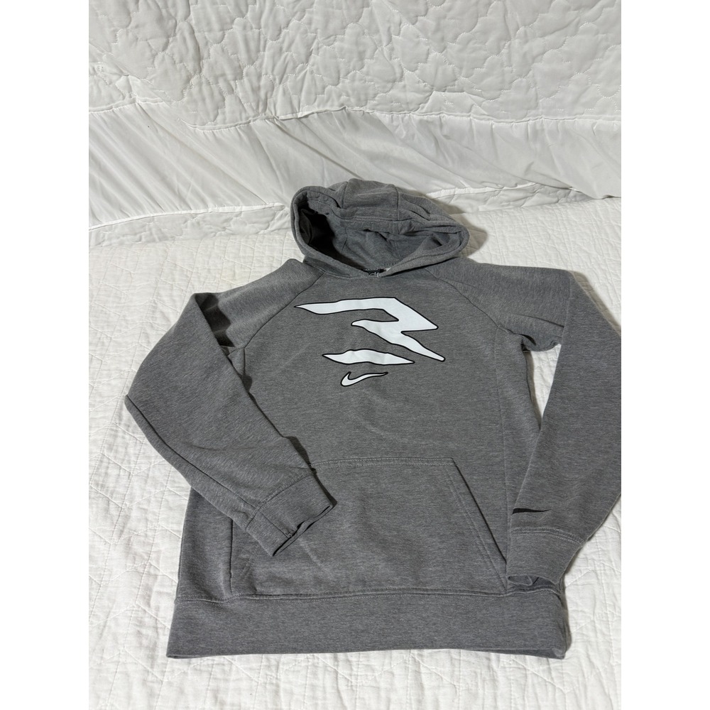 Nike 3 BRAND Gray Pullover‎ Hoodie Sweatshirt Logo Size L